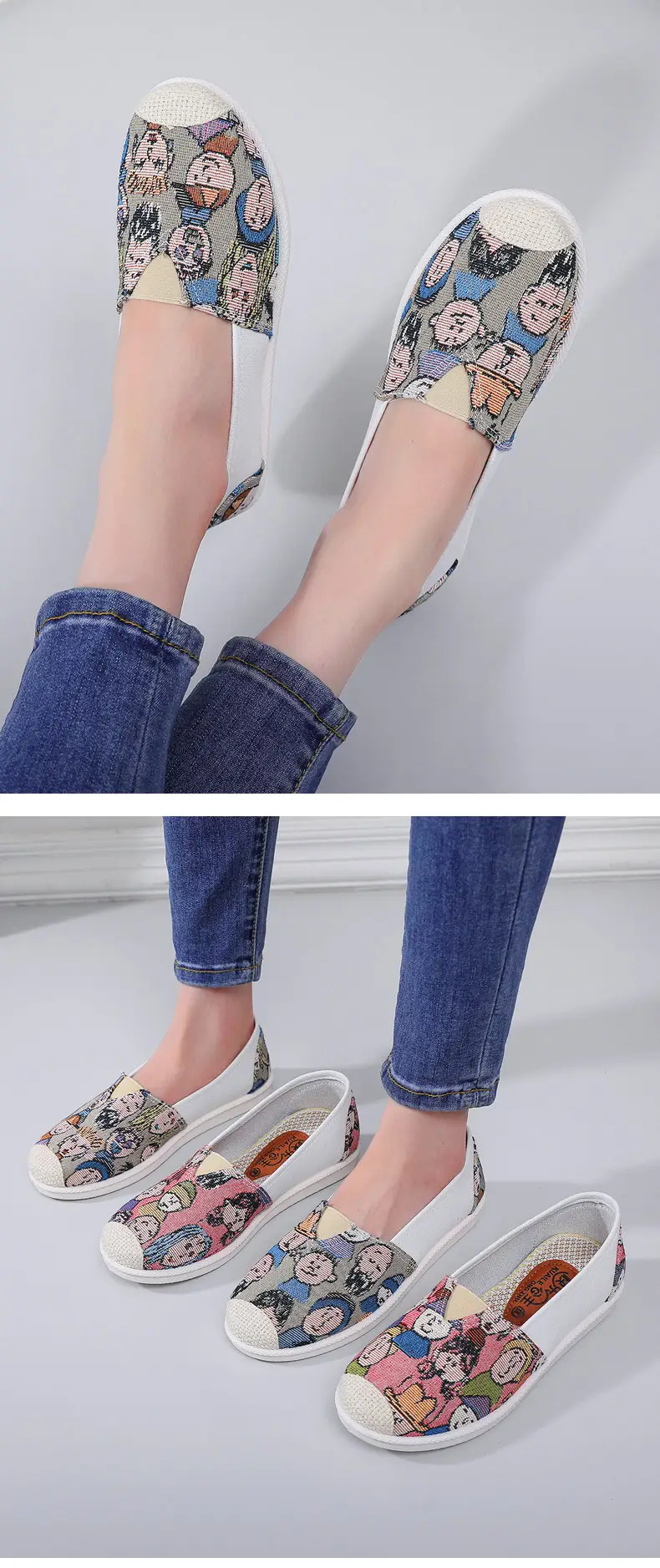 Spring New Style Old Beijing Cloth Shoes for Women, Non-Slip Soft Soles, Trendy Korean Style Versatile Canvas Shoes, Slip-On Fisherman Shoes — feature 10