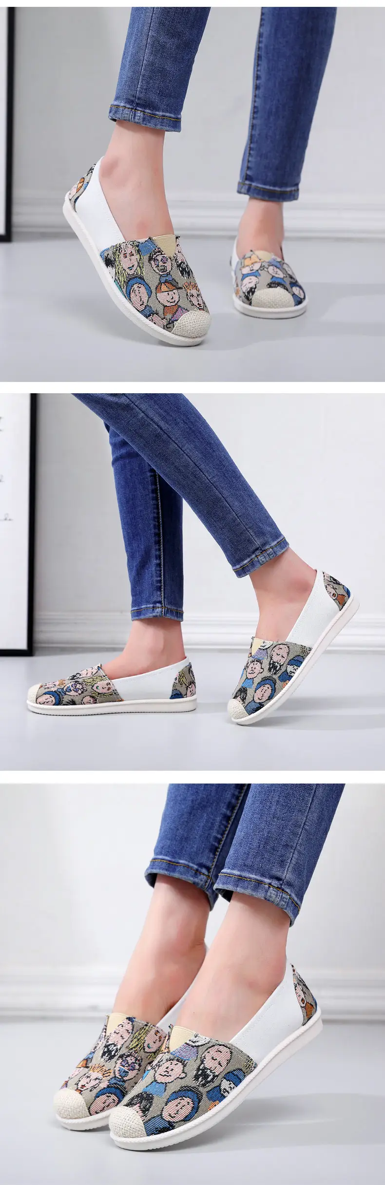 Spring New Style Old Beijing Cloth Shoes for Women, Non-Slip Soft Soles, Trendy Korean Style Versatile Canvas Shoes, Slip-On Fisherman Shoes — feature 11