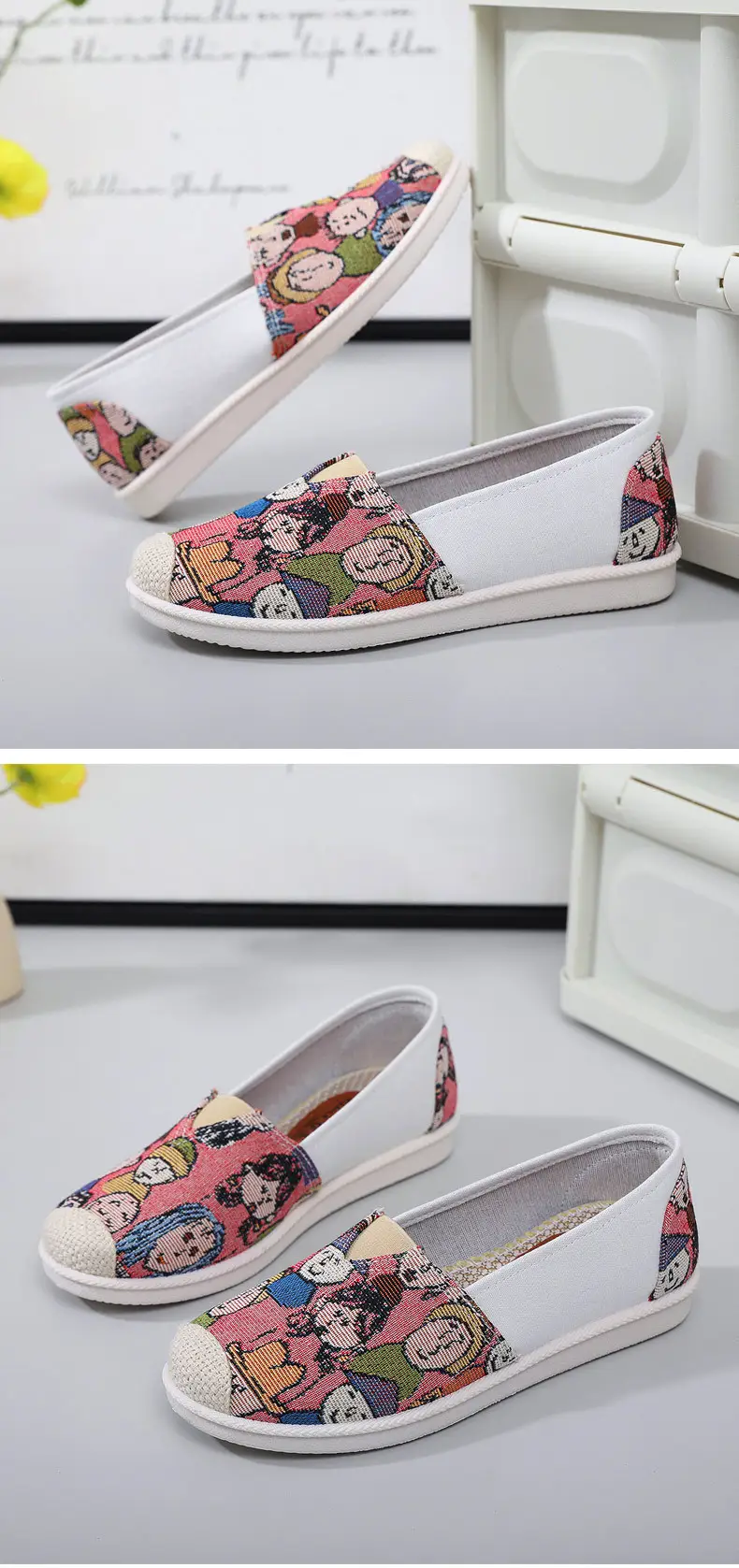 Spring New Style Old Beijing Cloth Shoes for Women, Non-Slip Soft Soles, Trendy Korean Style Versatile Canvas Shoes, Slip-On Fisherman Shoes — feature 8