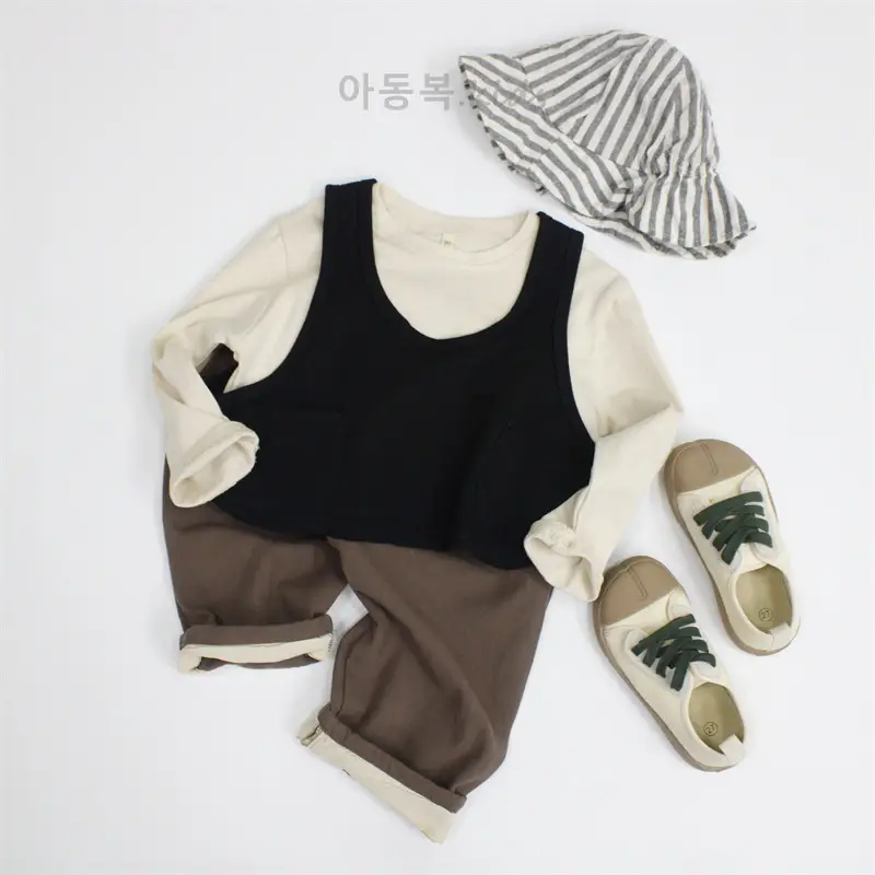 Brown Long Sleeve Kids T-Shirt for Girls