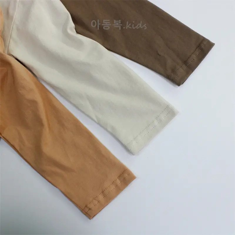 Brown Long Sleeve Kids T-Shirt for Girls — feature 15