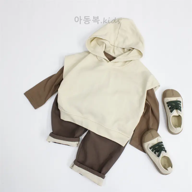 Brown Long Sleeve Kids T-Shirt for Girls — feature 7