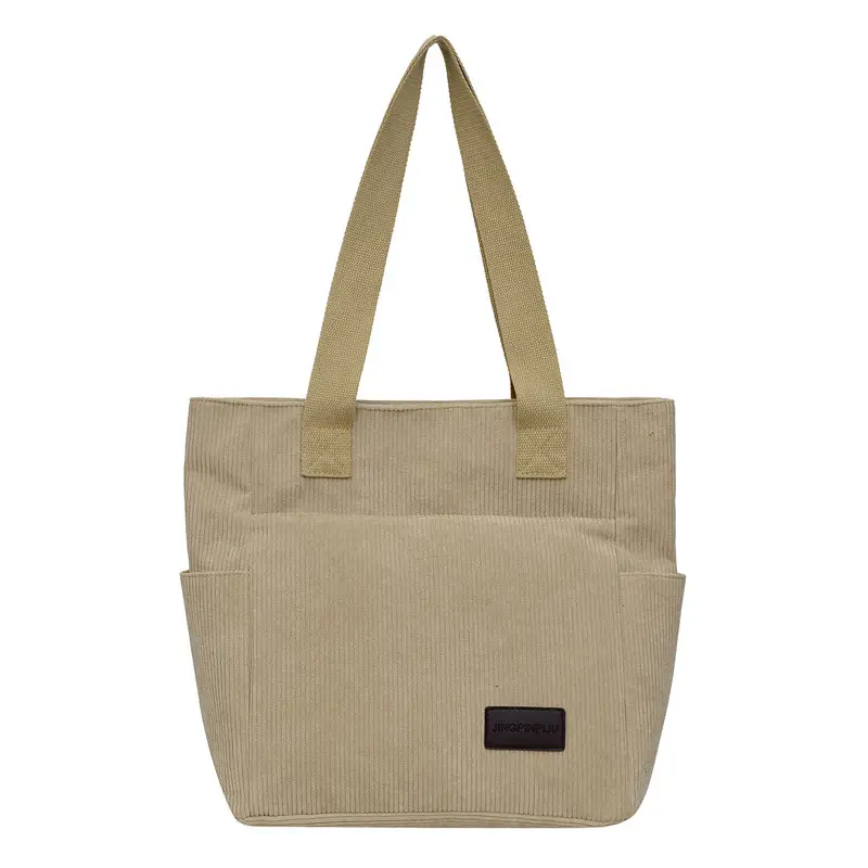 2024 Canvas Shoulder Bag Korean Style Corduroy Tote - Image 4