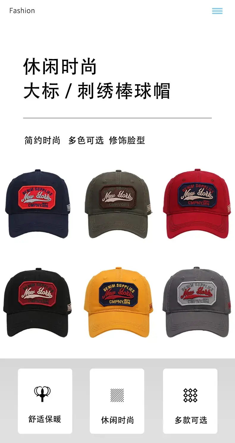 Women's Gray Retro Washed Baseball Cap 54-60cm — feature 1