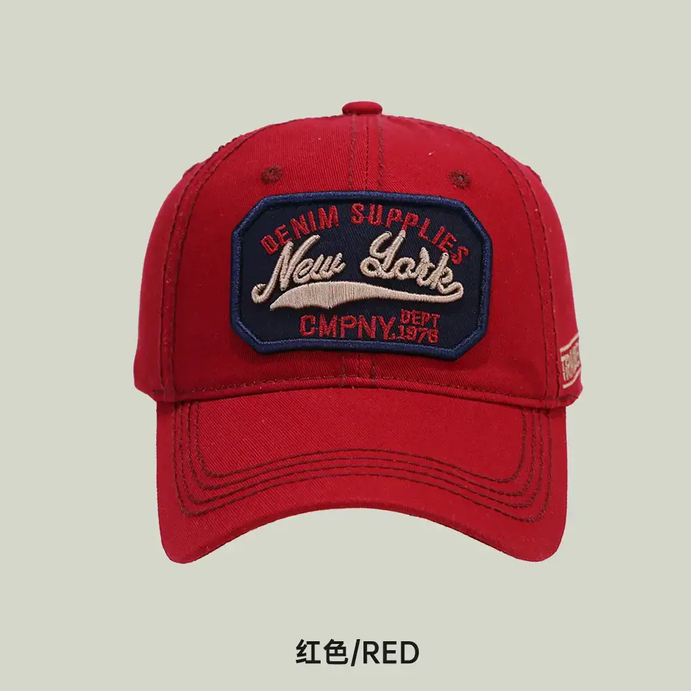 Women's Gray Retro Washed Baseball Cap 54-60cm - Image 6