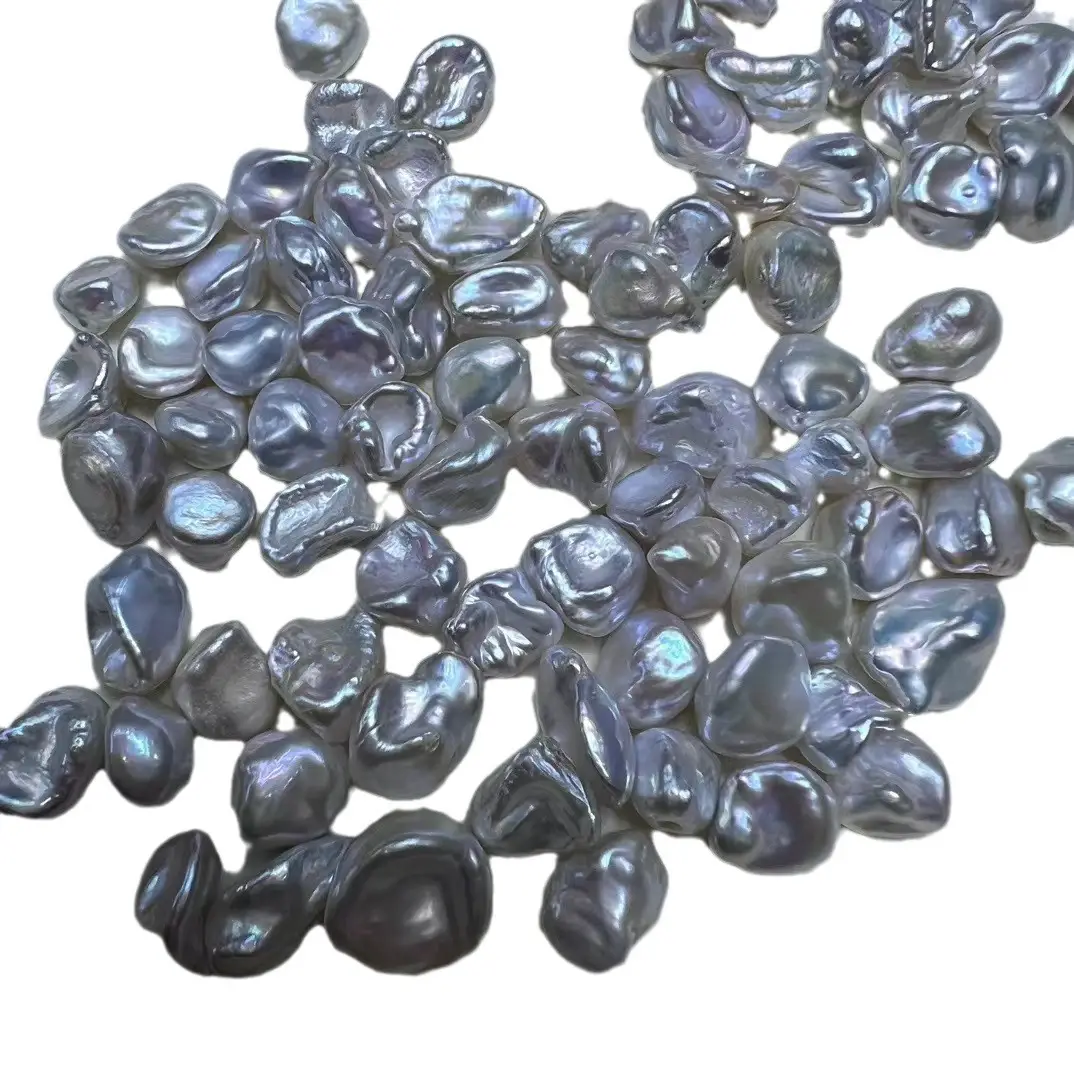 Freshwater Seedless Pearls Baroque White 8-11 - Image 5