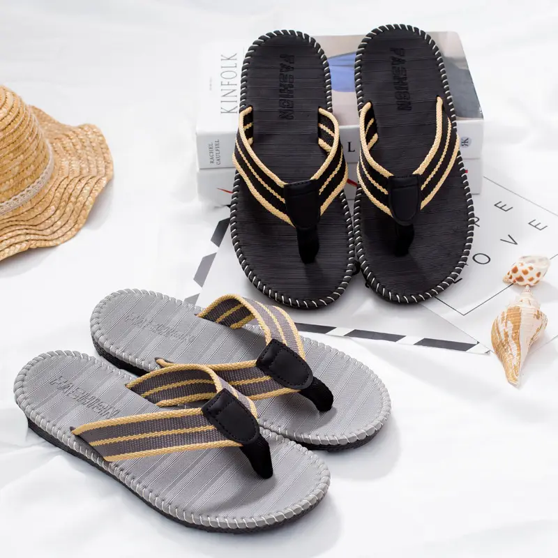 Flip flops men's summer Korean style men's beach slippers sandals Flip-Flops flip-flops same style Internet celebrity slippers fashion - Image 5