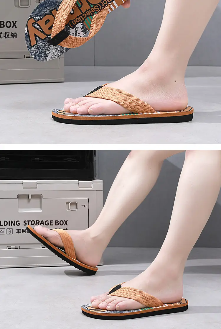 Flip flops men's summer Korean style men's beach slippers sandals Flip-Flops flip-flops same style Internet celebrity slippers fashion — feature 15