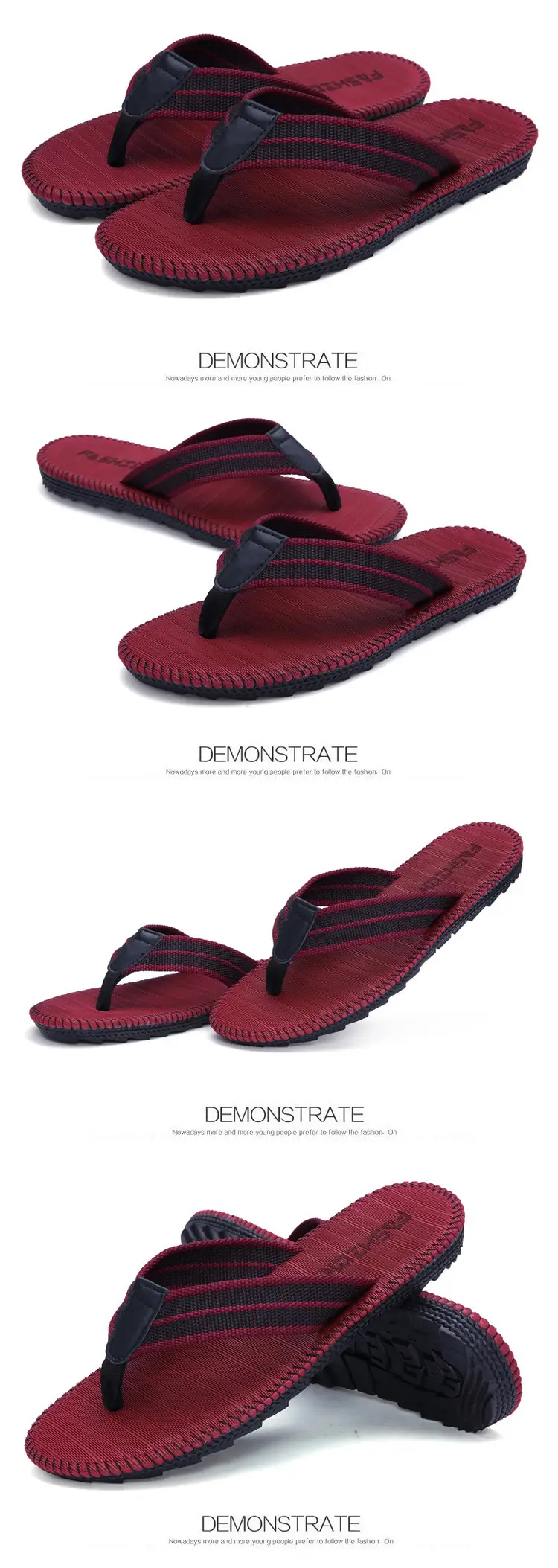 Flip flops men's summer Korean style men's beach slippers sandals Flip-Flops flip-flops same style Internet celebrity slippers fashion — feature 7