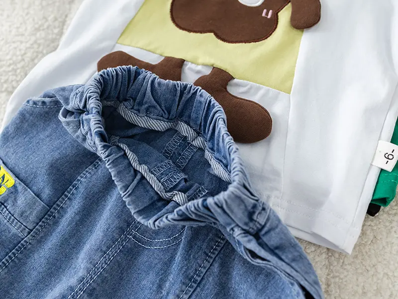 2024 Boys Cotton T-Shirt Suit Korean Cartoon Shorts — feature 16