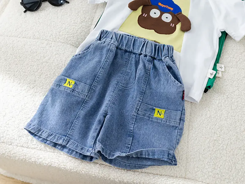 2024 Boys Cotton T-Shirt Suit Korean Cartoon Shorts — feature 17