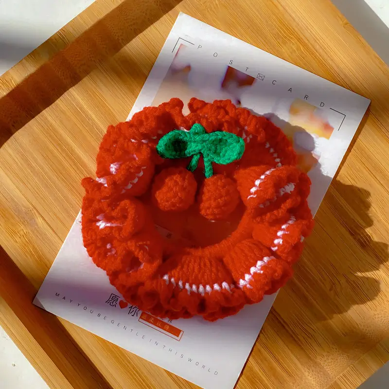 Red Crocheted Hair Band for Women — feature 2