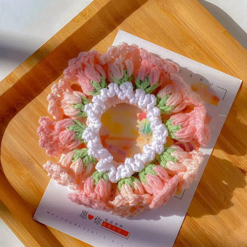 Red Crocheted Hair Band for Women — feature 8