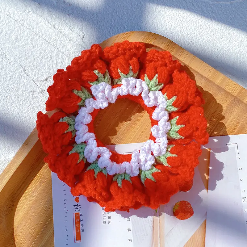 Red Crocheted Hair Band for Women