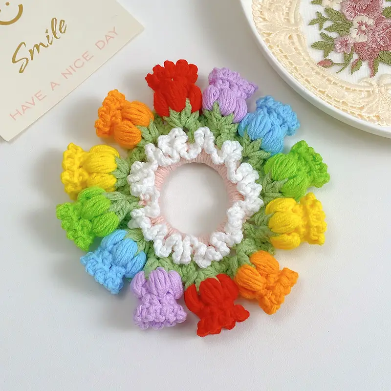 Red Crocheted Hair Band for Women