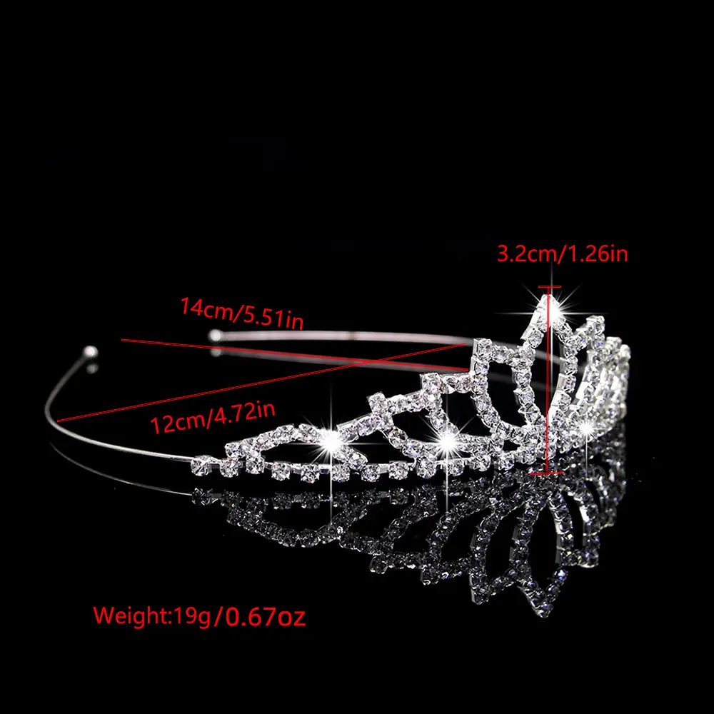 Cross-Border Bridal Hair Hoop Set with Rhinestones — feature 12
