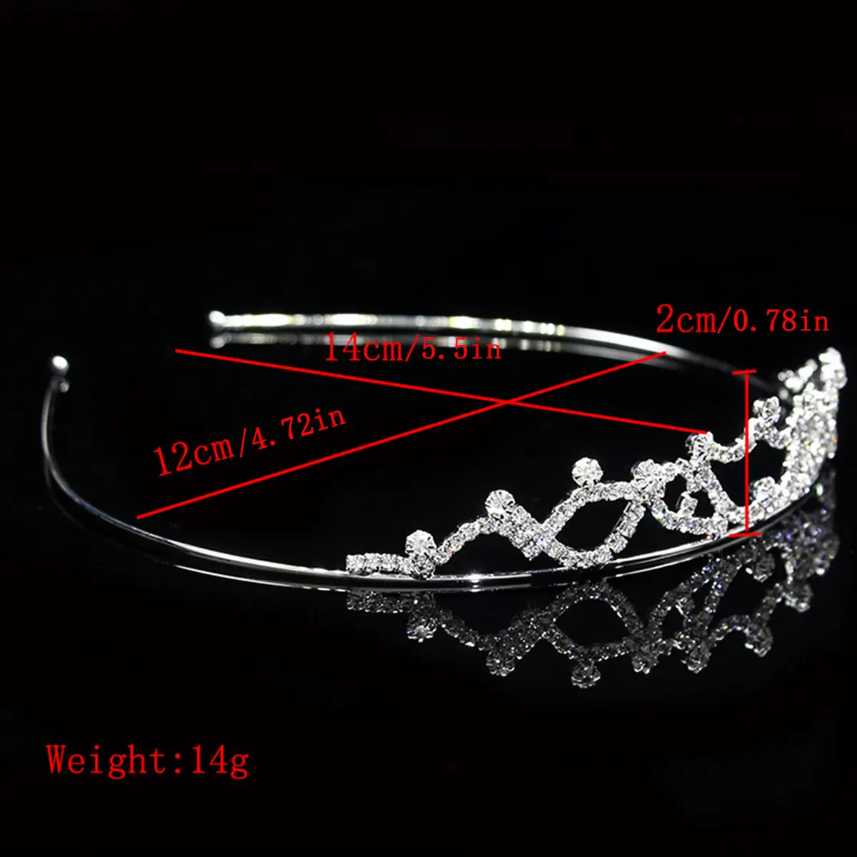 Cross-Border Bridal Hair Hoop Set with Rhinestones — feature 14