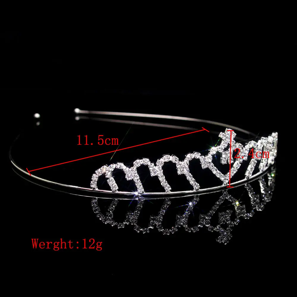 Cross-Border Bridal Hair Hoop Set with Rhinestones — feature 16