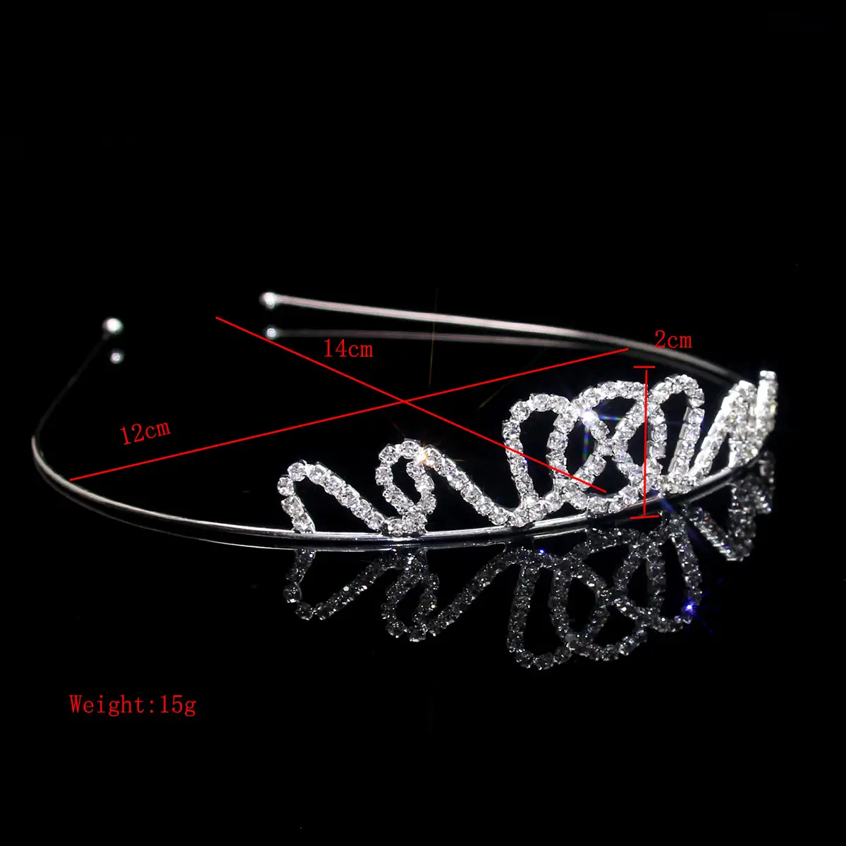 Cross-Border Bridal Hair Hoop Set with Rhinestones — feature 19