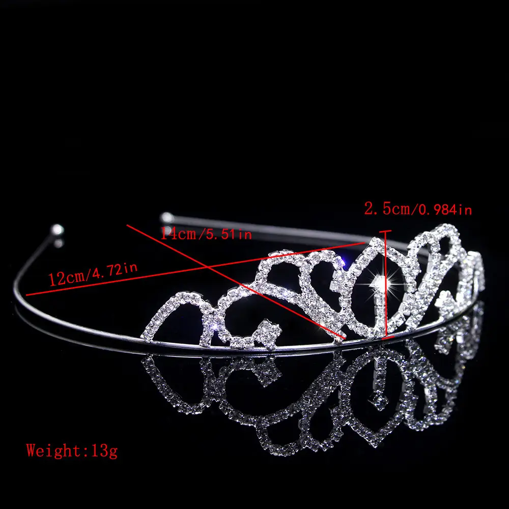 Cross-Border Bridal Hair Hoop Set with Rhinestones — feature 23