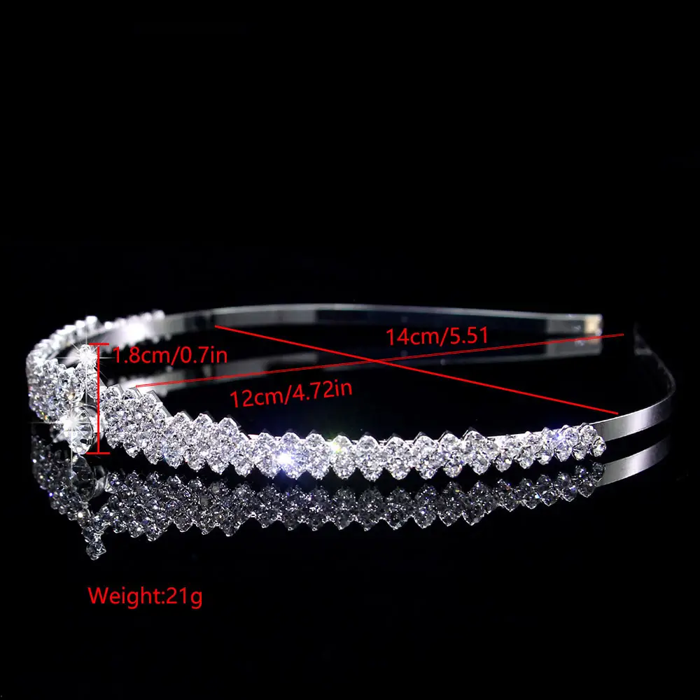 Cross-Border Bridal Hair Hoop Set with Rhinestones — feature 32
