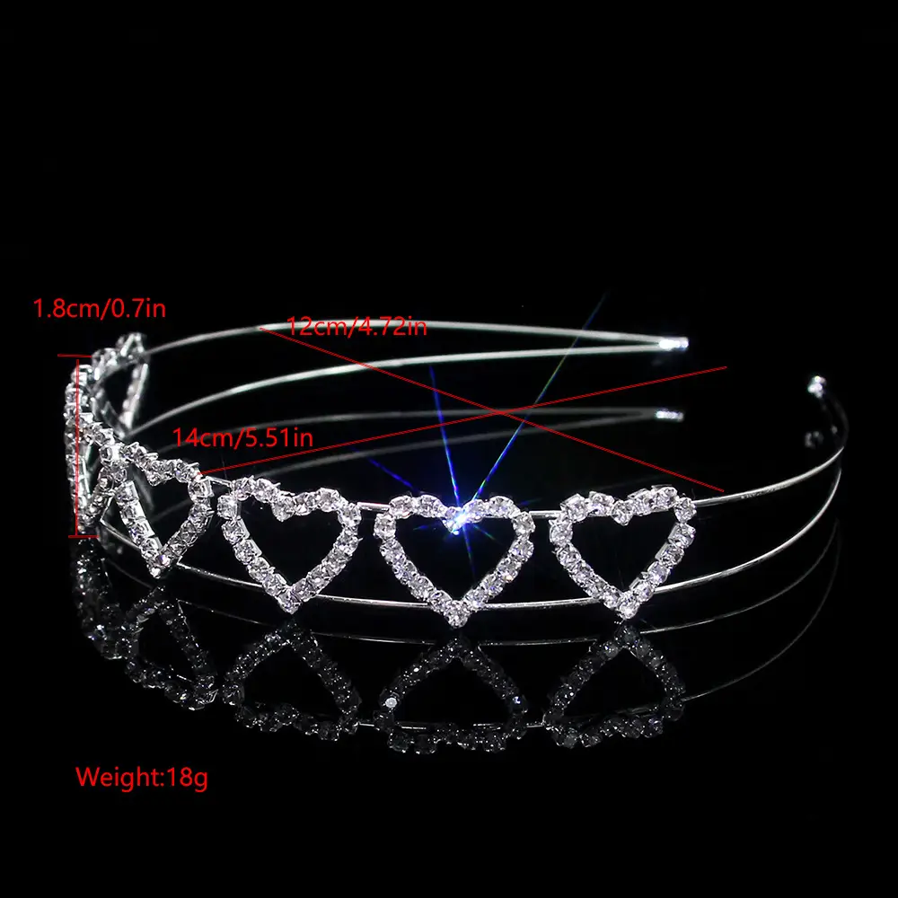 Cross-Border Bridal Hair Hoop Set with Rhinestones — feature 34