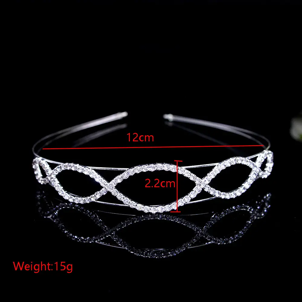 Cross-Border Bridal Hair Hoop Set with Rhinestones — feature 35