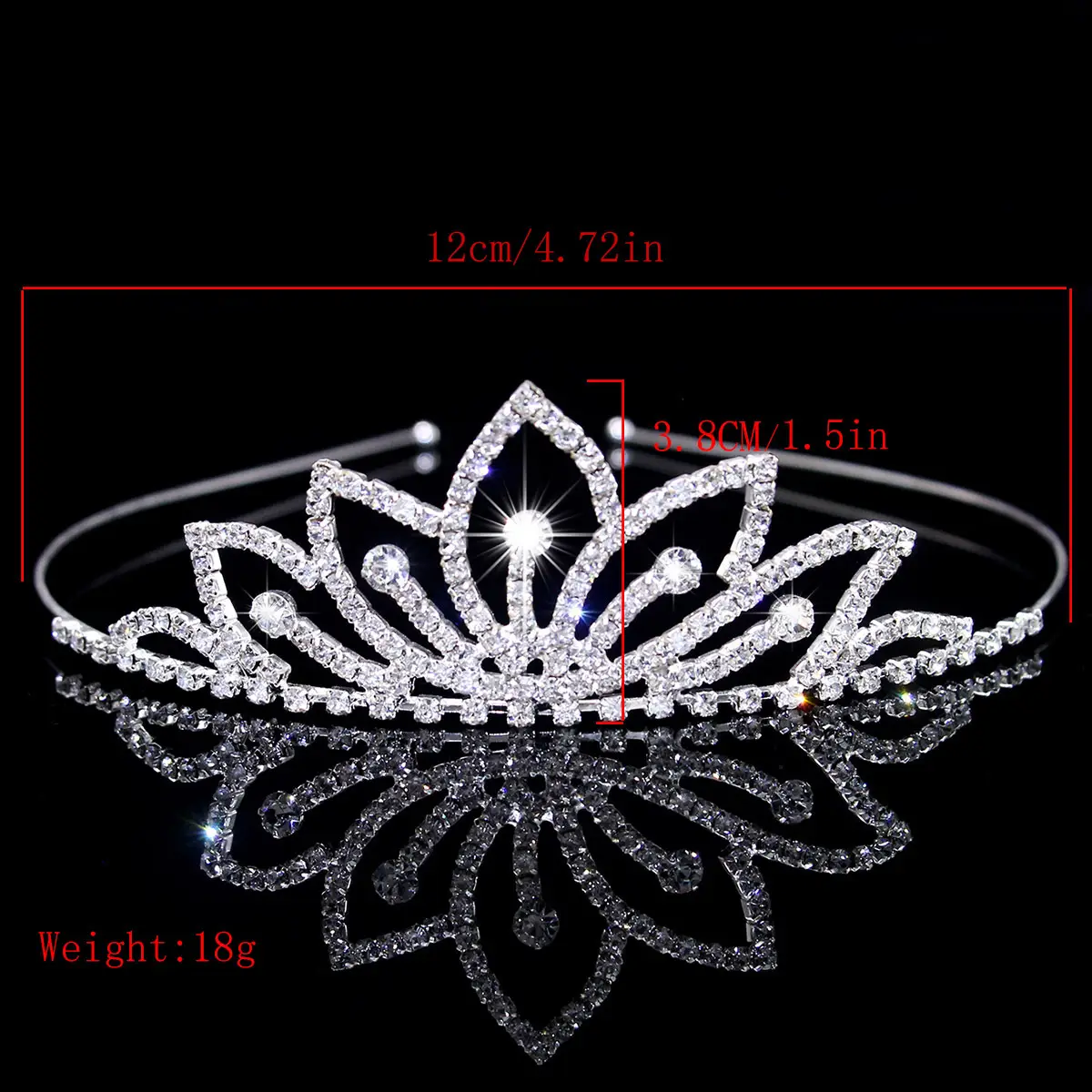Cross-Border Bridal Hair Hoop Set with Rhinestones — feature 37