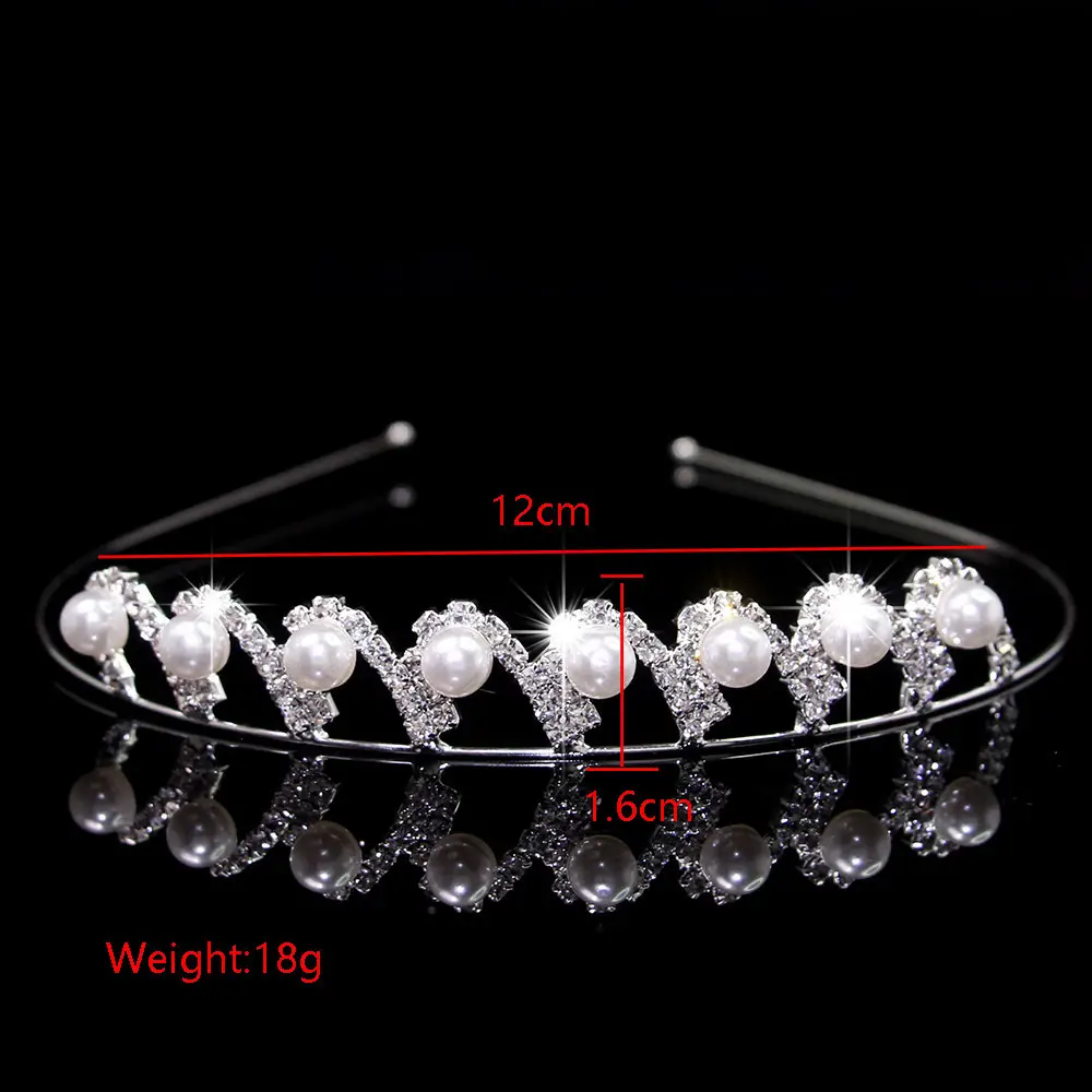 Cross-Border Bridal Hair Hoop Set with Rhinestones - Image 3