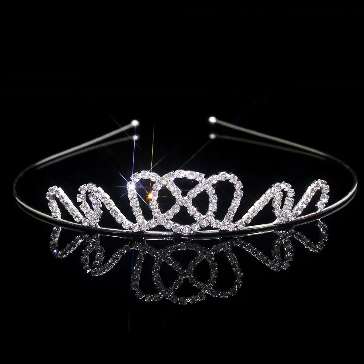 Cross-Border Bridal Hair Hoop Set with Rhinestones - Image 5