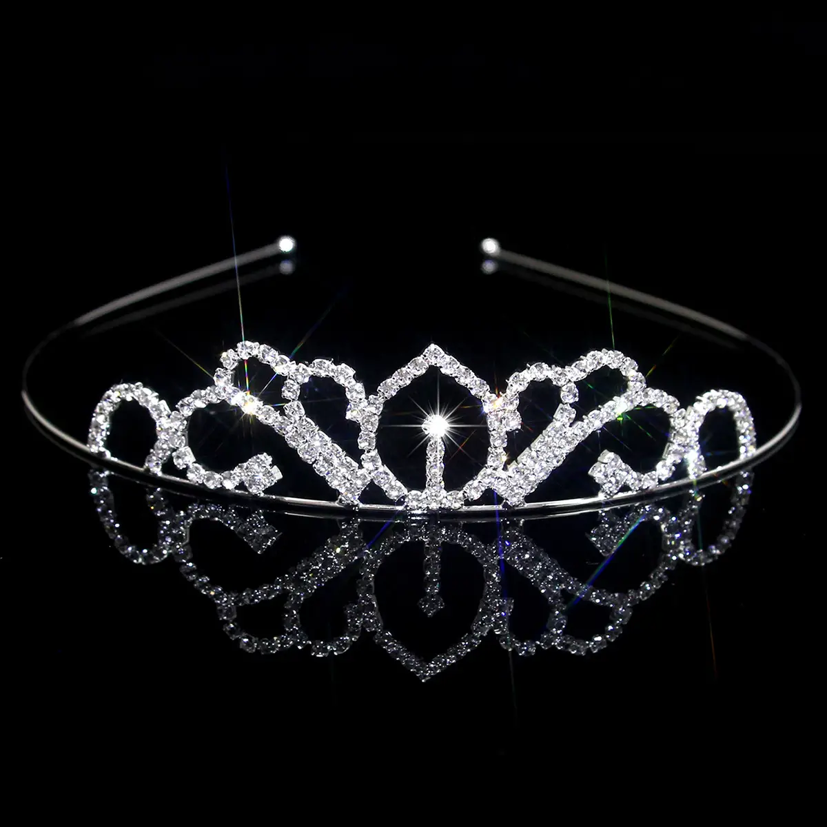 Cross-Border Bridal Hair Hoop Set with Rhinestones - Image 9