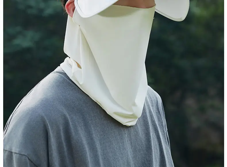 Men's Black UV Protection Face Mask with Wide Brim — feature 17