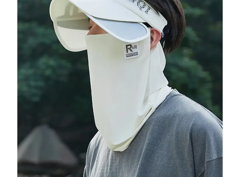 Men's Black UV Protection Face Mask with Wide Brim — feature 21