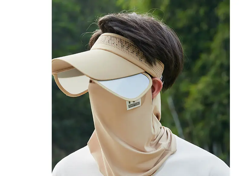 Men's Black UV Protection Face Mask with Wide Brim — feature 25