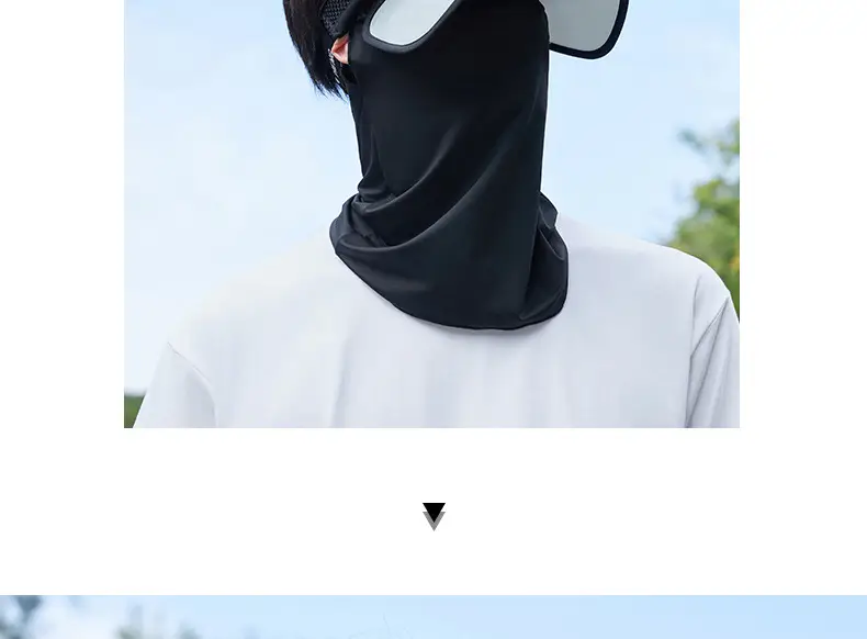 Men's Black UV Protection Face Mask with Wide Brim — feature 27