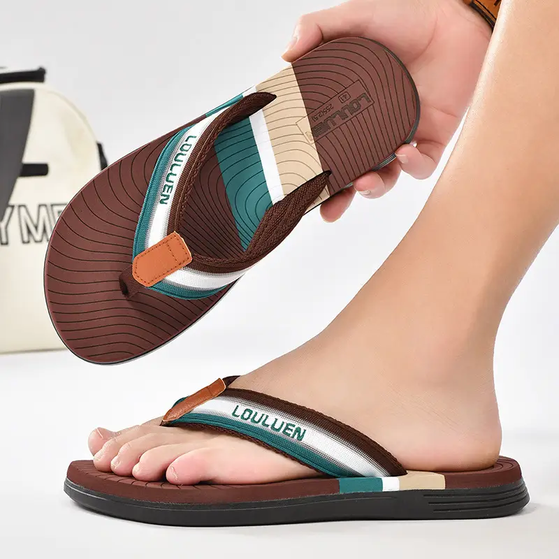 Cross-border flip-flops men's beach slippers men's summer non-slip outer wear flip-flop in stock wholesale Flip-flops - Image 9