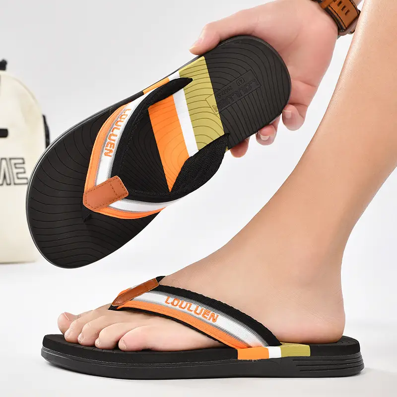 Cross-border flip-flops men's beach slippers men's summer non-slip outer wear flip-flop in stock wholesale Flip-flops - Image 10