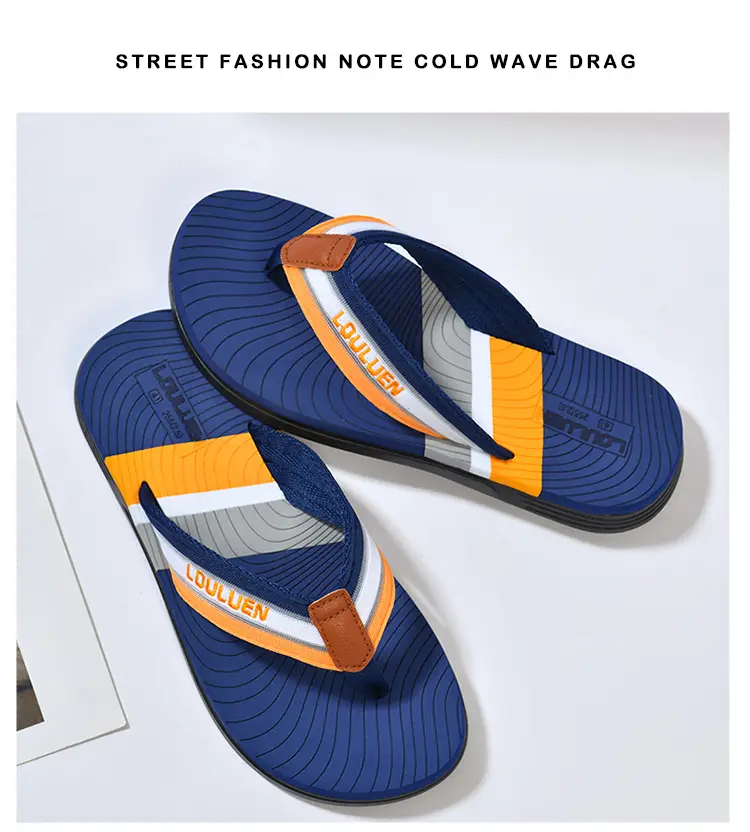 Cross-border flip-flops men's beach slippers men's summer non-slip outer wear flip-flop in stock wholesale Flip-flops — feature 11