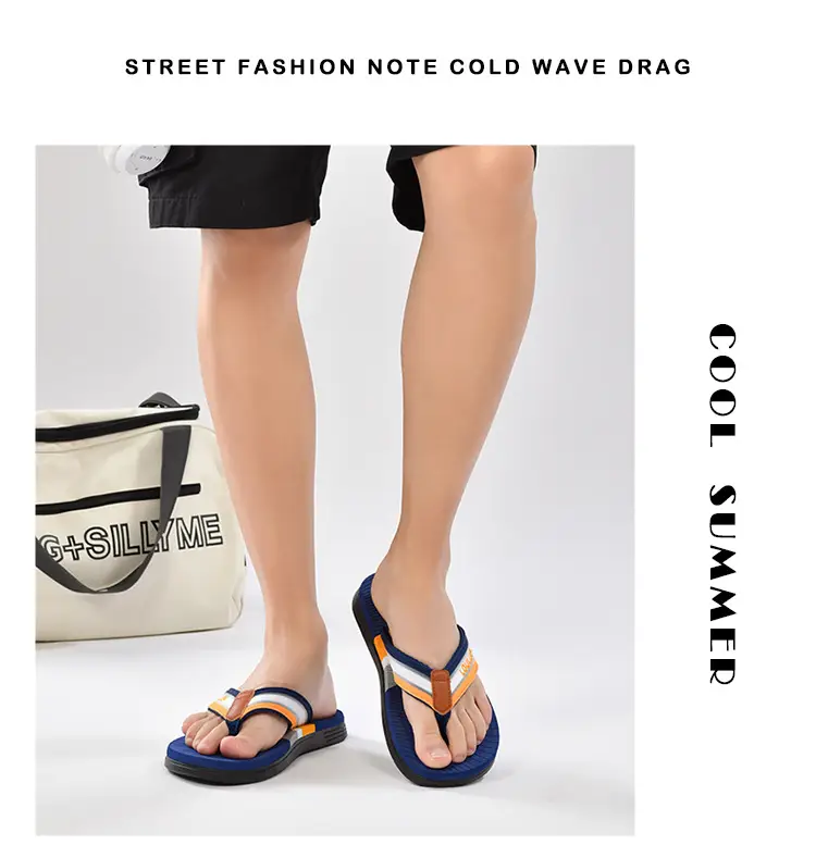Cross-border flip-flops men's beach slippers men's summer non-slip outer wear flip-flop in stock wholesale Flip-flops — feature 12