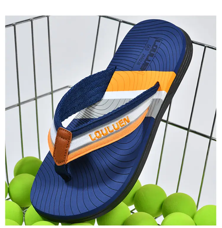 Cross-border flip-flops men's beach slippers men's summer non-slip outer wear flip-flop in stock wholesale Flip-flops — feature 13