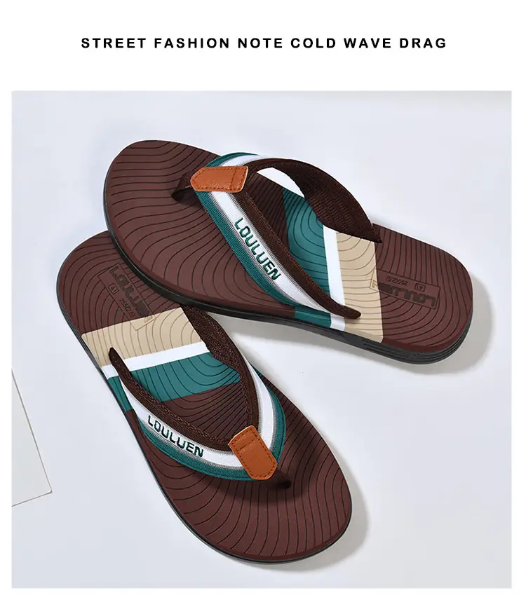 Cross-border flip-flops men's beach slippers men's summer non-slip outer wear flip-flop in stock wholesale Flip-flops — feature 14