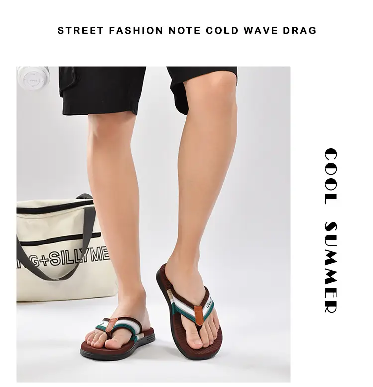 Cross-border flip-flops men's beach slippers men's summer non-slip outer wear flip-flop in stock wholesale Flip-flops — feature 15