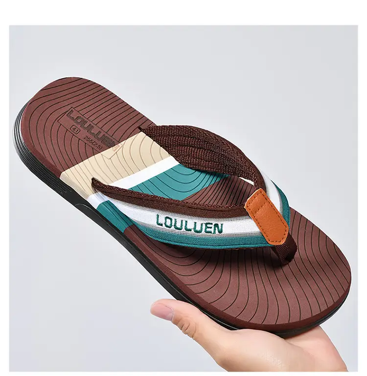 Cross-border flip-flops men's beach slippers men's summer non-slip outer wear flip-flop in stock wholesale Flip-flops — feature 16