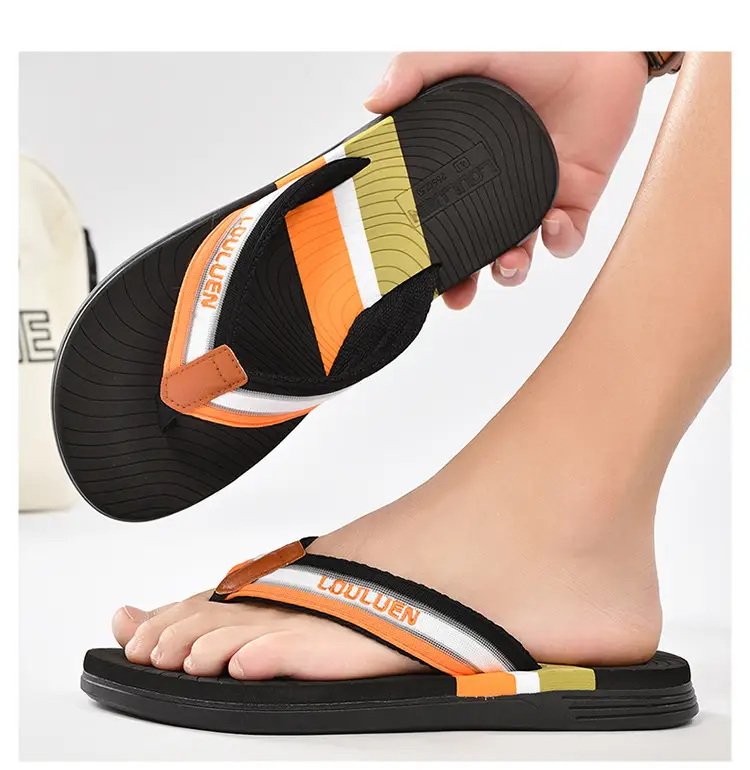 Cross-border flip-flops men's beach slippers men's summer non-slip outer wear flip-flop in stock wholesale Flip-flops — feature 19
