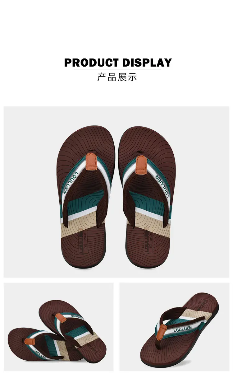 Cross-border flip-flops men's beach slippers men's summer non-slip outer wear flip-flop in stock wholesale Flip-flops — feature 20