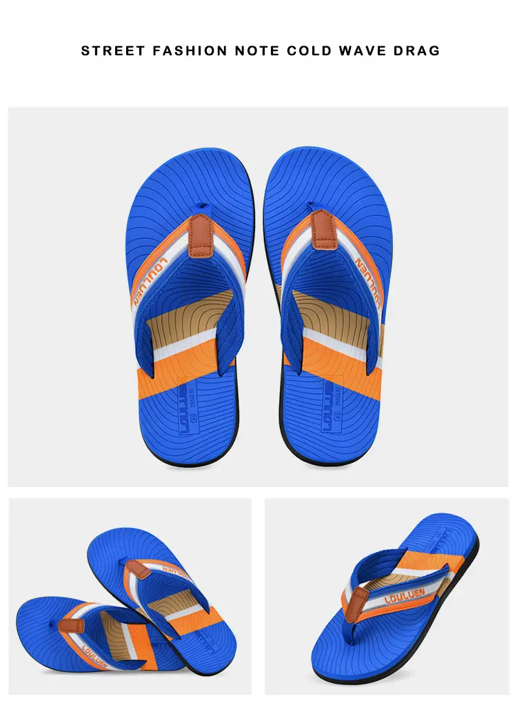 Cross-border flip-flops men's beach slippers men's summer non-slip outer wear flip-flop in stock wholesale Flip-flops — feature 21