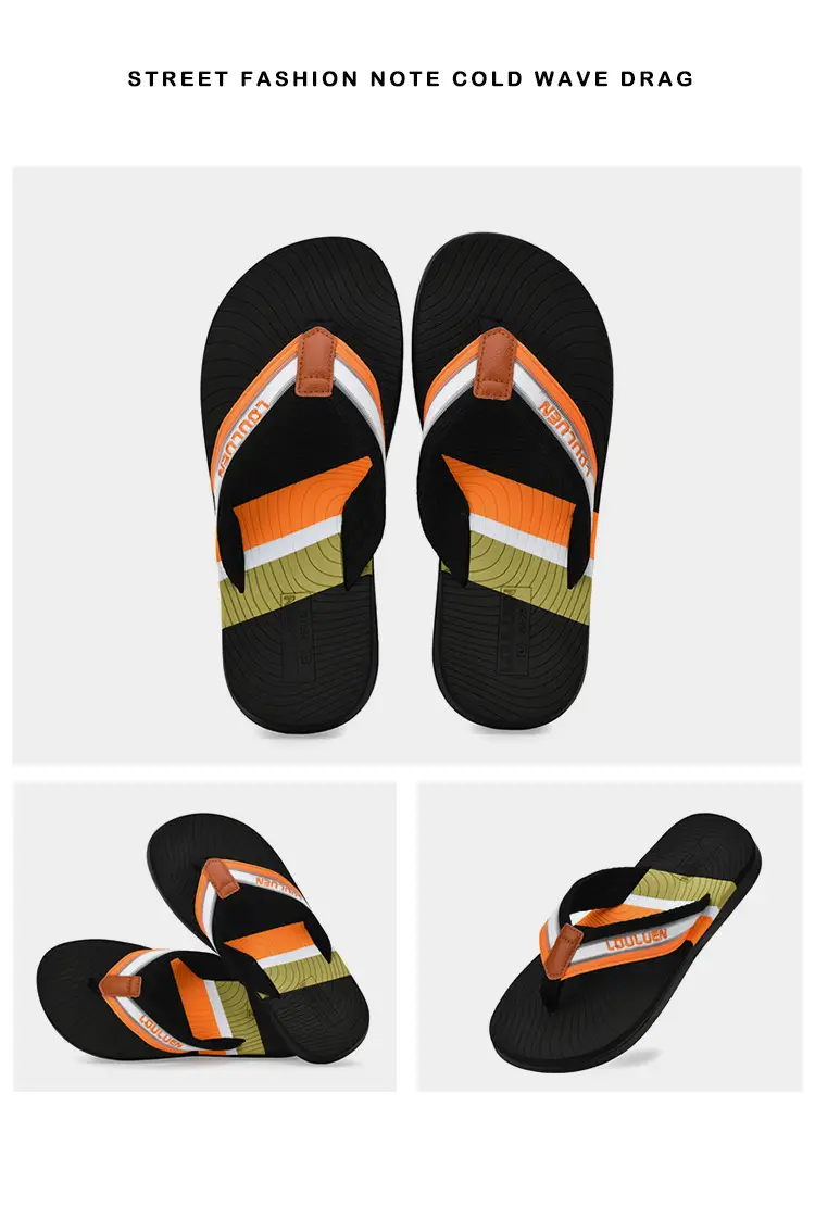 Cross-border flip-flops men's beach slippers men's summer non-slip outer wear flip-flop in stock wholesale Flip-flops — feature 23