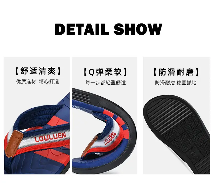 Cross-border flip-flops men's beach slippers men's summer non-slip outer wear flip-flop in stock wholesale Flip-flops — feature 30