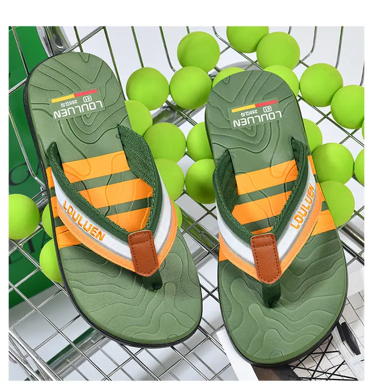 Cross-border flip-flops men's beach slippers men's summer non-slip outer wear flip-flop in stock wholesale Flip-flops — feature 33