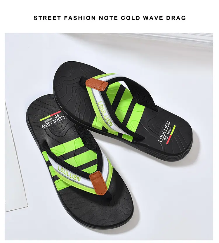 Cross-border flip-flops men's beach slippers men's summer non-slip outer wear flip-flop in stock wholesale Flip-flops — feature 34